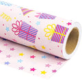 WRAPAHOLIC 30 Inch Jumbo Reversible Birthday Wrapping Paper - 30 Inch x 100 Feet Jumbo Roll - Pink Girls Happy Birthday Wrapping Paper for Kids Girls Gift Wrap, Baby Shower by WRAPAHOLIC