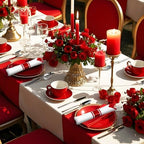 400PCS Pre Rolled Red Plastic Silverware Sets Heavy Duty for Wedding - Image 6