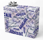 AOFUN Wrapping Paper for Men, Anniversary, Baby, Christmas, Personalized Birthday Gifts - Custom Name, 5 Rolls 58" x 23" by Unknown