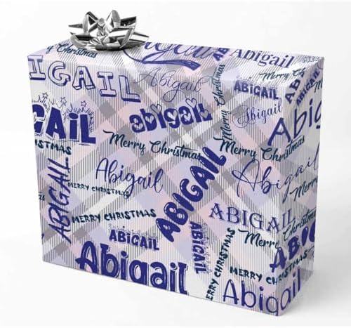 AOFUN Wrapping Paper for Men, Anniversary, Baby, Christmas, Personalized Birthday Gifts - Custom Name, 5 Rolls 58" x 23" by Unknown