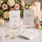 Eaasty 20 Pcs Deckled Edge Table Number 1-20 with Holder for Wedding, Black by Eaasty