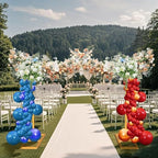 Garvee 8.2FT Wedding Arch Backdrop Stand, Heavy Duty Adjustable Backdrop Stand Kit Square Wedding =Balloon Arch for Photo Booth Background Baby Shower Birthday Party Gold - Image 3