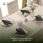 Grey Cloth Napkins 18x18 Inch - Set of 12-100% Cotton, Soft, Durable, Absorbent, Washable - Hemstitch Mitered Edges - Perfect for Dinner, Fall, Weddings, Formal Events, Everyday - Image 6