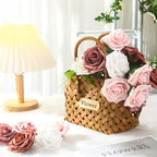 100 Pcs Artificial Rose Flowers, Shades of Dusty Pink - Image 3