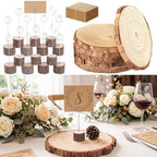 Amyhill 36 Pcs Wood Card Holders, 5.7 x 1.6 Inches, with Wire Clips by Amyhill