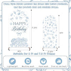 Serencatcher 7.2ft 6ft Blue Bow Seashell Birthday Arch Backdrop Covers 2pcs - Image 3
