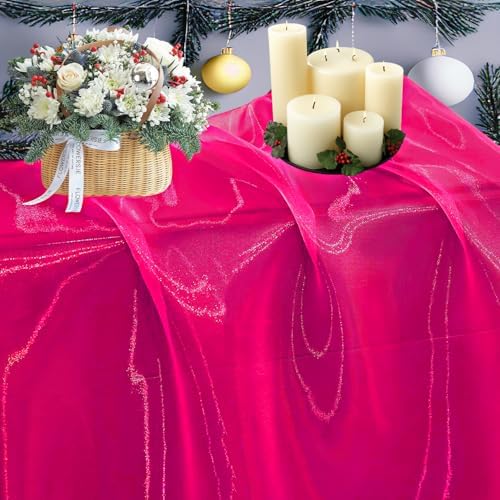 35 Yard Organza Fabric 44" Wide for Wedding Event Décor - Magenta by MDS