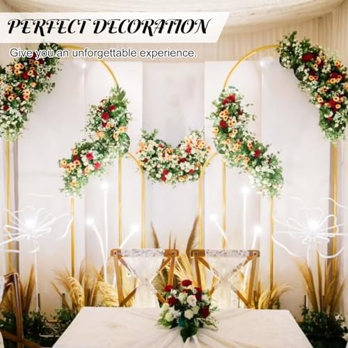 Metal Arch Stand and Cover Set,1 Black Spandex Fitted Backdrop with 1 Gold Wedding Arched Stand Frame for Parties Birthday Baby Shower Bridal Banquet Decoration (6.6FT) - Image 7