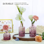 SUPMIND Glass Bud Vases Set, 12pcs Purple Small Flower Vases in Bulk - Image 5