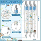 145 Pieces Donut Baby Shower Favors for Guest Sprinkled with Love Ballpoint Pens and Keychains Gifts for Boys Bulk Retractable Baby Shower Pens Gender Reveal Thank You Cards Souvenirs Prizes - Image 2