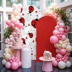 Country Ladybug Arch Backdrop Cover 7.2 FT, Love Farmhouse Classic Retro Texture Wedding Arch Cover Stretchy Backdrop Stands Covers for Birthday Party Ceremony Banquet Decor - Image 5