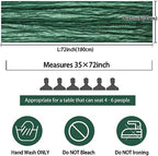 35x72 Inch Dark Green Cheesecloth Table Runner Wedding Holiday Decor - Image 2