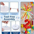 Hicarer 8 Sets Balloon Column Stand Kit, 7ft, White Pole - Image 6