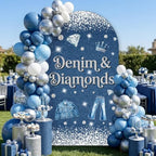 Serencatcher 7.2ft Denim & Diamonds Arch Backdrop Cover Arch Covers - Image 4