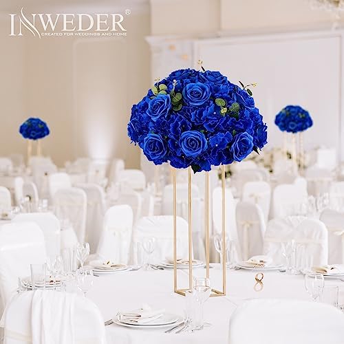 Royal Blue Flowers Balls Centerpieces: 15.7in Diam, Set of 2 - Image 2