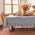 Eternal Beauty Gingham Ruffled Tablecloth Black White 52x70 Farmhouse by EternalBeauty
