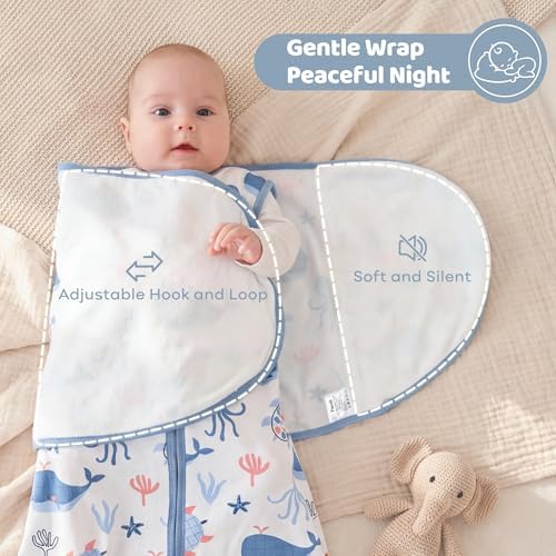Baby Swaddle Sleep Sack 3-6 Months, Cotton Swaddles for Newborns - Image 4