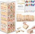 80 Wedding Guest Book Alternative tumbling tower Wooden Block, Leaves by Beeveer