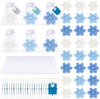 Treela 24 Sets Snowflake Candles Scented Party Favors Blue Gradient Winter by Treela