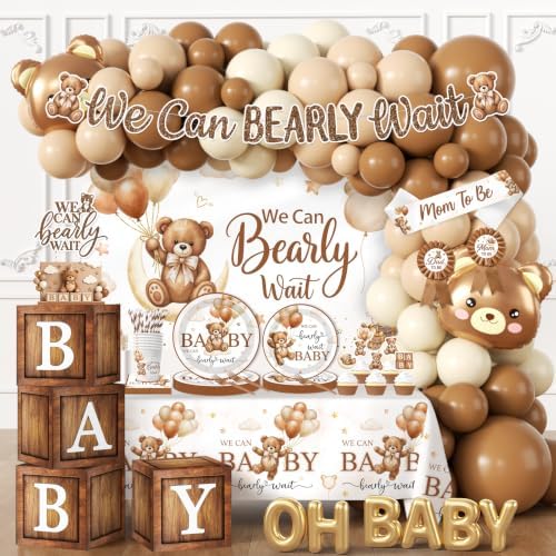 260pcs Bear Baby Shower Decorations by Unknown