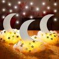Wonderjune 9 Sets Star and Moon Centerpieces Baby Shower Decor, Silver by Wonderjune