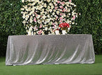 SquarePie Sequin Tablecloth 90x132 Inch Silver for Disco Wedding Party - Image 5