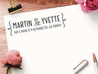 Personalized Heart Ampersand Self-Inking Return Address Stamp for Wedding - Image 2