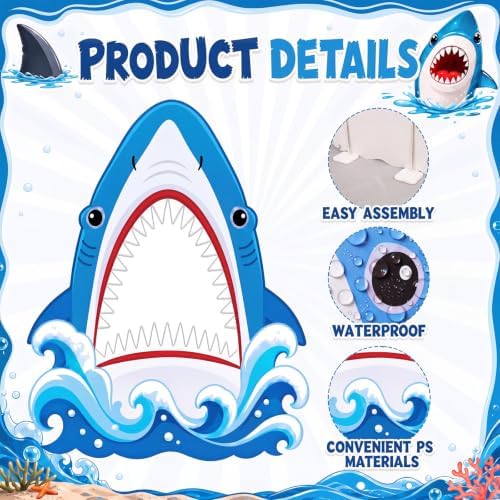 Funrous 5 ft Shark Mouth Cardboard Stand-up Party Decor, 1 Pcs - Image 3