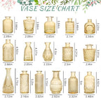 SUPMIND 16Pcs Amber Bud Vases Set, Small Glass Vases Bulk for Centerpieces - Image 2