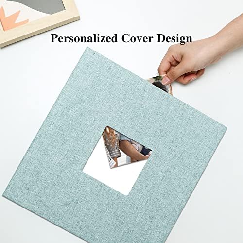 Vienrose Self Adhesive Photo Album with Window 13x12.6 60 Pages Turquoise - Image 2