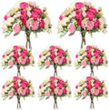 Geosar 8 Bundles Artificial Peonies Flowers,Bright Color by Geosar