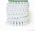 Krismile 22 yards 10mm Large crystal Faux Pearls Beads String By the Roll for Party Garland flowers Wedding Baby Shower Centerpieces Bridal DIY Decoration KRS030 (White) by Krismile