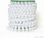 Krismile 22 yards 10mm Large crystal Faux Pearls Beads String By the Roll for Party Garland flowers Wedding Baby Shower Centerpieces Bridal DIY Decoration KRS030 (White) by Krismile