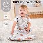Yoofoss Baby Sleep Sack 12-18 Month 0.5TOG 100% Organic Cotton 2-Way Zipper - Image 2