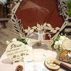 Wedding Guest Book Alternative Tree Drop Box, Personalized Rustic Wood - Image 4
