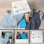 Let's Make Memories Personalized Baby's First Keepsake Box - Memento Storage - Memories Box - Baby Shower - Nursery Decor - For Girls - 6" Hx12 Square - Baby's First - Blue - Image 4