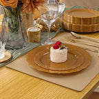 Tinybee 60PCS Brown Plastic Plates - Heavy Duty Brown Disposable Plates - Image 5