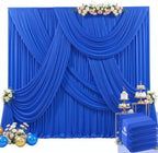 20ft x 15ft Royal Blue Wrinkle Free Backdrop Curtains for Wedding Party Backdrops Curtain Drapes Fabric Decorations Photo Back Drop Cloth for Baby Shower Photography Stage Reception by Tao-GePartyDecorations