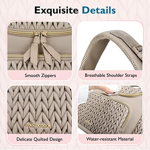 mommore Diaper Bag Backpack, Stylish Mini Baby Bag with Changing Pad - Image 6