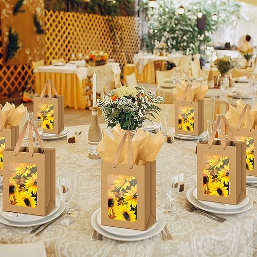 Zhanmai 36 Pcs Kraft Paper Gift Bags with Clear Window Handles, Brown - Image 6