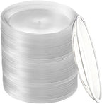 Tergy 200 Pack Disposable Clear Plates 5 Inch Plastic Dessert Plates Wedding Cake Appetizers Plates for Party Dinner BBQ Travel by Tergy