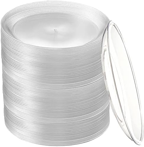 Tergy 200 Pack Disposable Clear Plates 5 Inch Plastic Dessert Plates Wedding Cake Appetizers Plates for Party Dinner BBQ Travel by Tergy