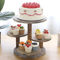 SwallowLiving 5 Tier Round Cupcake Tower Stand for 60 Cupcakes Wooden Cake Stands Farmhouse Tiered Tray Decor Cupcake Display for Birthday Graduation Baby Shower Tea Party and Wedding by SwallowLiving