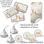 Amanda Creation Oh Deer Baby Shower Invitations, Woodland Baby Girl Shower Invitations Bundle with Envelopes, Diaper Raffle, Bring a Book Cards & Stickers - Image 5
