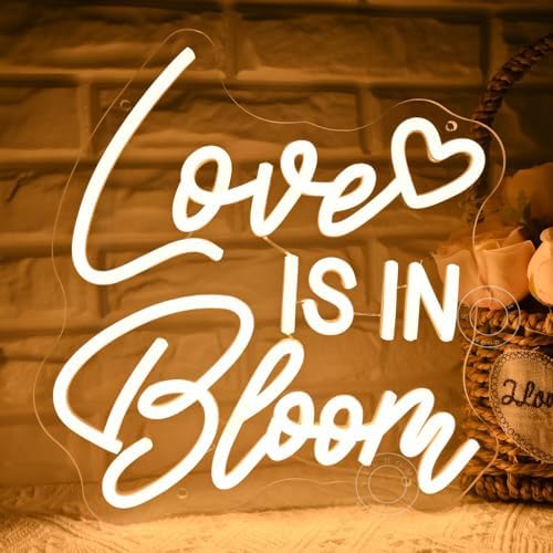 SYLHOME Love Is In Bloom Led Neon Light Sign Baby Shower Banner Wall Decor - Image 6