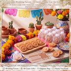 Leelosp 50 Sets Cielito Lindo Baby Shower Favors Flower Soap,Brown - Image 5