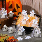 MTLEE 25 Sets Halloween a Little Boo Baby Shower Ghost Candle Gifts, Blue - Image 5