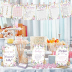 Sherr 476 Pcs Butterfly Baby Shower Games 6 Sets Activities Cards Pacifier Hunt Game 50 Pacifiers How Big Is Mommy's Belly Sign 50 Guessing Cards 2 Measuring Tape Don't Say Baby Sign 50 Clothespin - Image 5