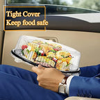 6 Pack Disposable Catering Trays with Lids for Party, 16 Inch, Black - Image 5