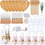 Baby Shower Prizes for Game Winners,6‑Set Bamboo Cheese Board Favors Gifts by DLXKCrystal